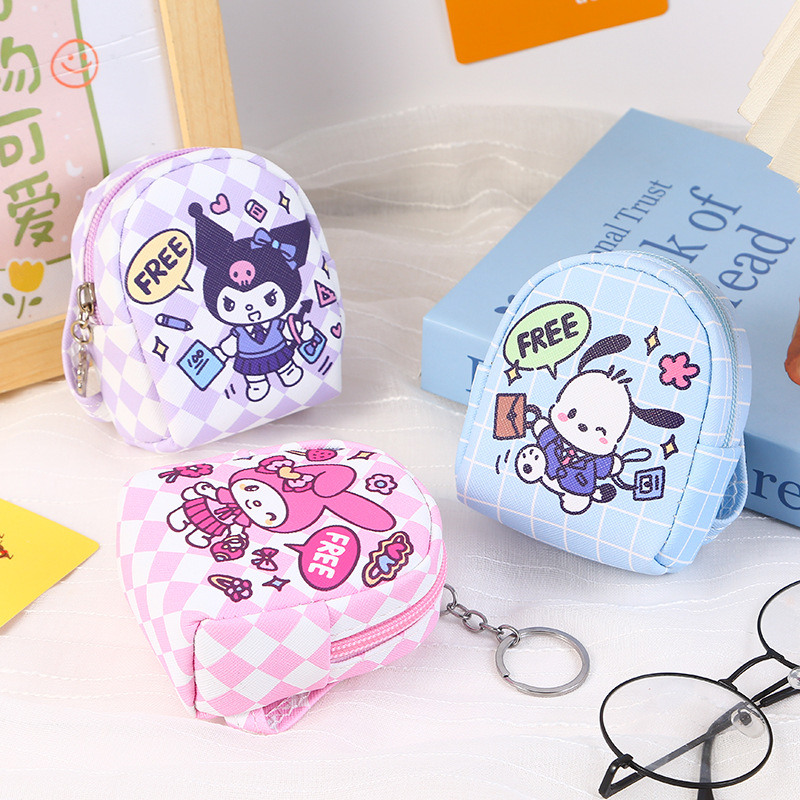 A cute mini student pendant with an ins-style coin purse and creative design, as well as a mini portable key bag for storage details Picture