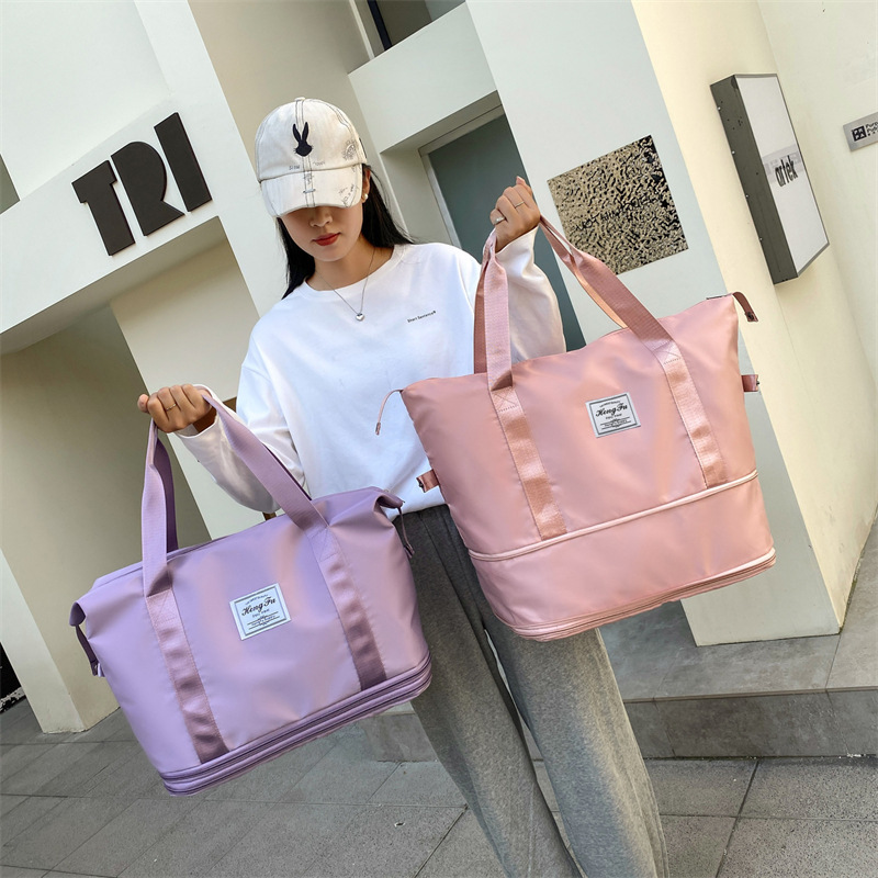 Travel bag, large-capacity women's short-distance multi-functional luggage bag, hand-held sports and fitness bag, business trip and maternity bag, storage bag full figure