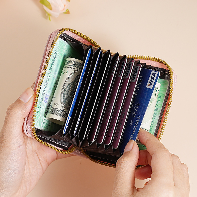 Organ card case, multi-slot card holder, large-capacity ID card case, small card holder, multi-functional casual coin purse for women Specification drawing