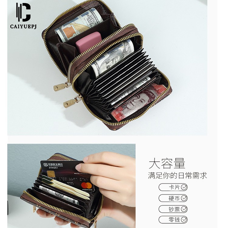 The new women's wallet, color-blocked clutch bag, card bag, versatile and fashionable coin purse, large-capacity double-layer women's bag, cross-border trend Application Scenario