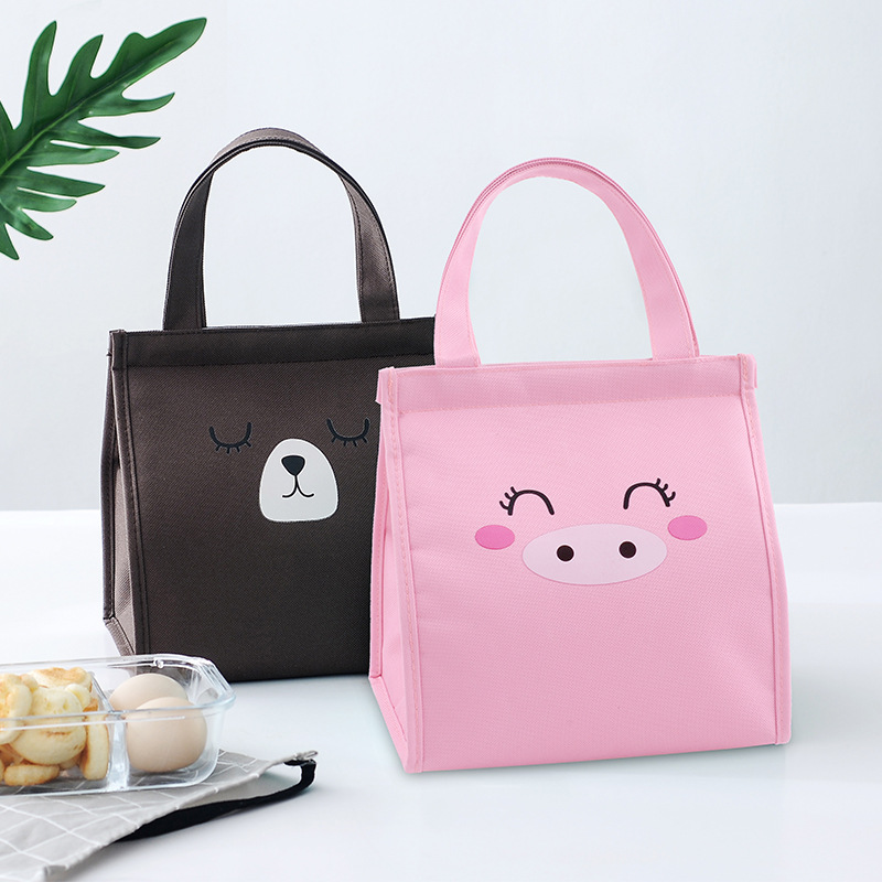 Amazon's cute cartoon lunch insulated bag for primary school students, thickened aluminum foil lunch box bag, outdoor picnic insulation full figure