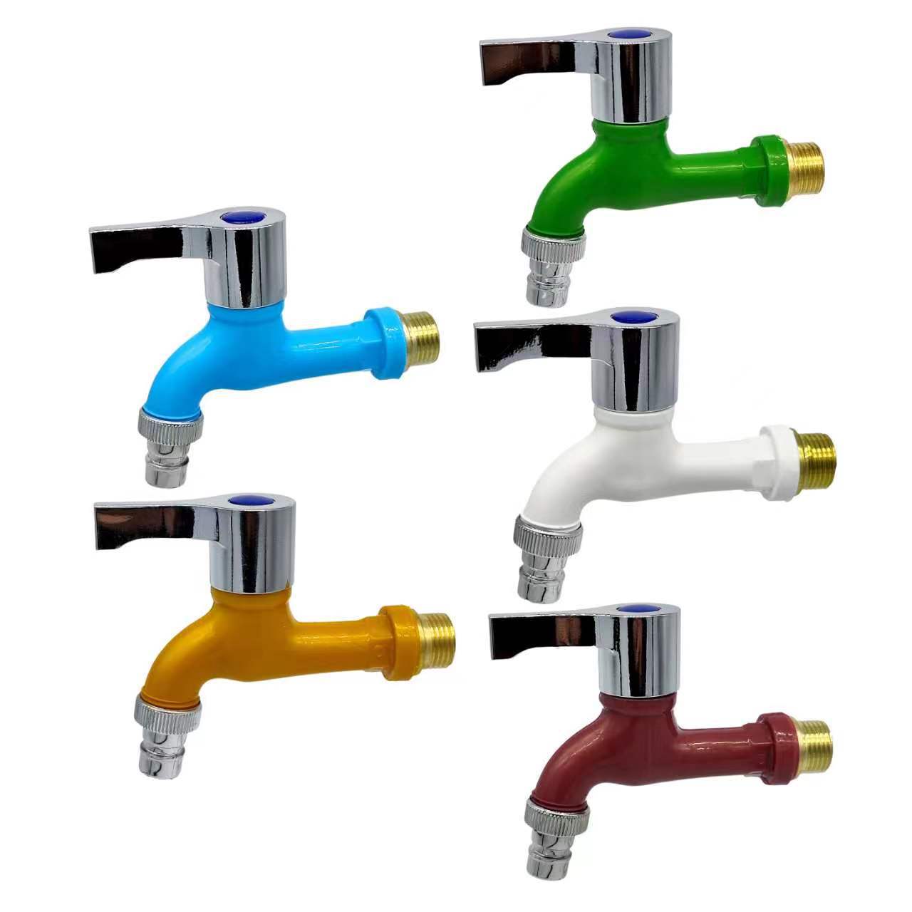 Wholesale plastic PPR faucets, plastic wire faucets, colored faucets for washing machines, mops, sinks, and quick-boiling faucets