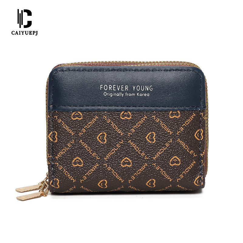 The new women's wallet, color-blocked clutch bag, card bag, versatile and fashionable coin purse, large-capacity double-layer women's bag, cross-border trend Item Picture