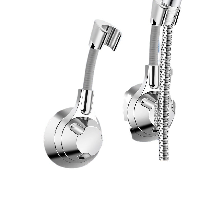 Showerhead stand, shower head stand, fixing wonder, no need to drill holes or nails for the shower head, bathroom stand, flexible hose, rain suction cup Item Picture