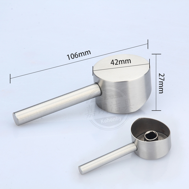 304 stainless steel faucet handle, bathroom faucet accessories, 35-core and 40-core handles, stainless steel handles Item Picture
