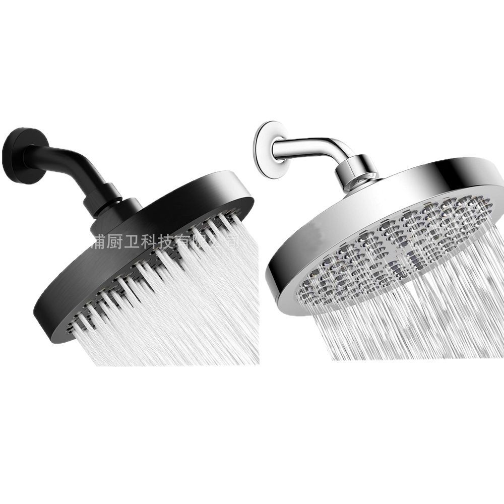 Cross-border foreign trade 6-inch and 8-inch shower pressurized, fully electroplated shower head, top nozzle, small showerhead, extension rod shower set Item Picture