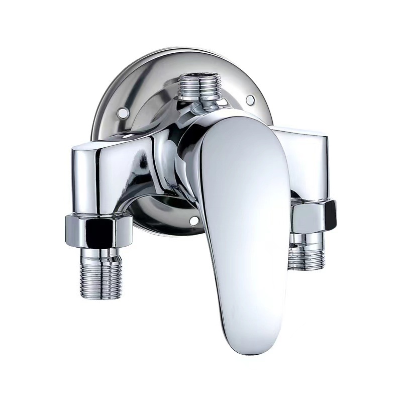 The exposed cold and hot shower head faucet switch, bathroom water heater and sun can bring water to the mixing valve Item Picture