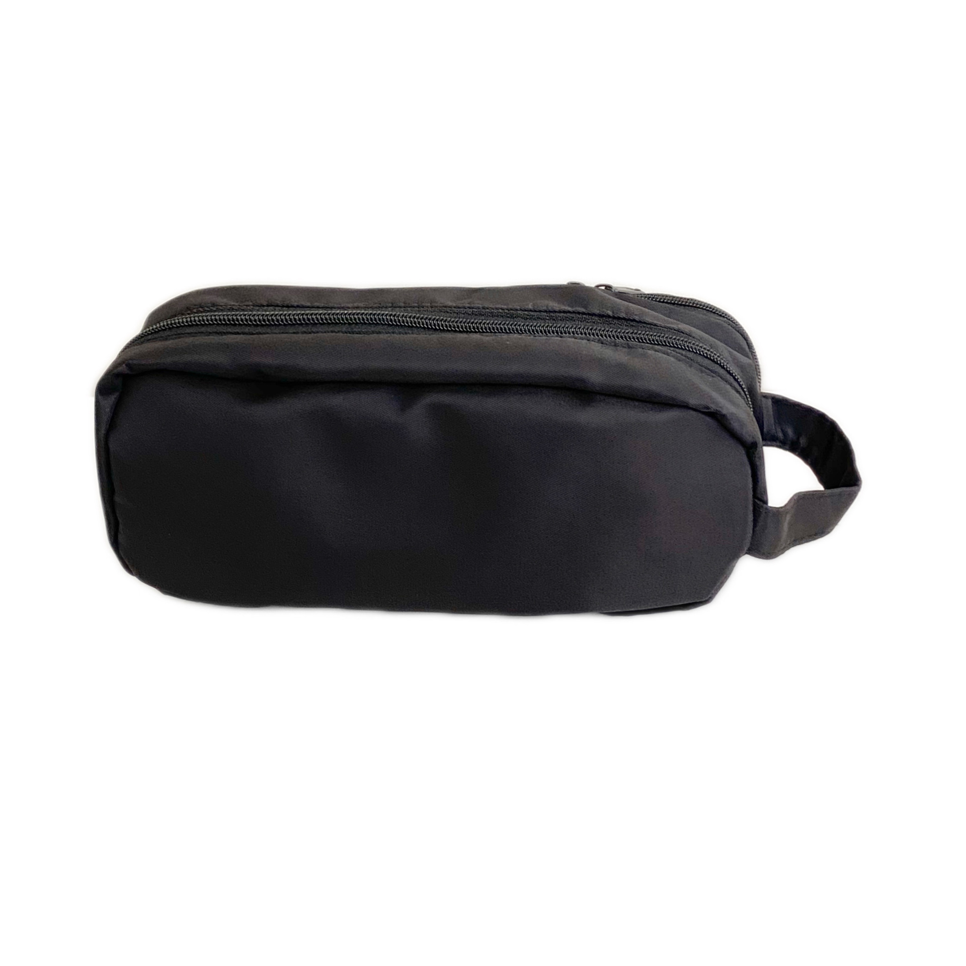 Korean solid color pen case, high-end black large-capacity multi-layer hand-held stationery bag, multi-functional portable three-dimensional pencil case Item Picture