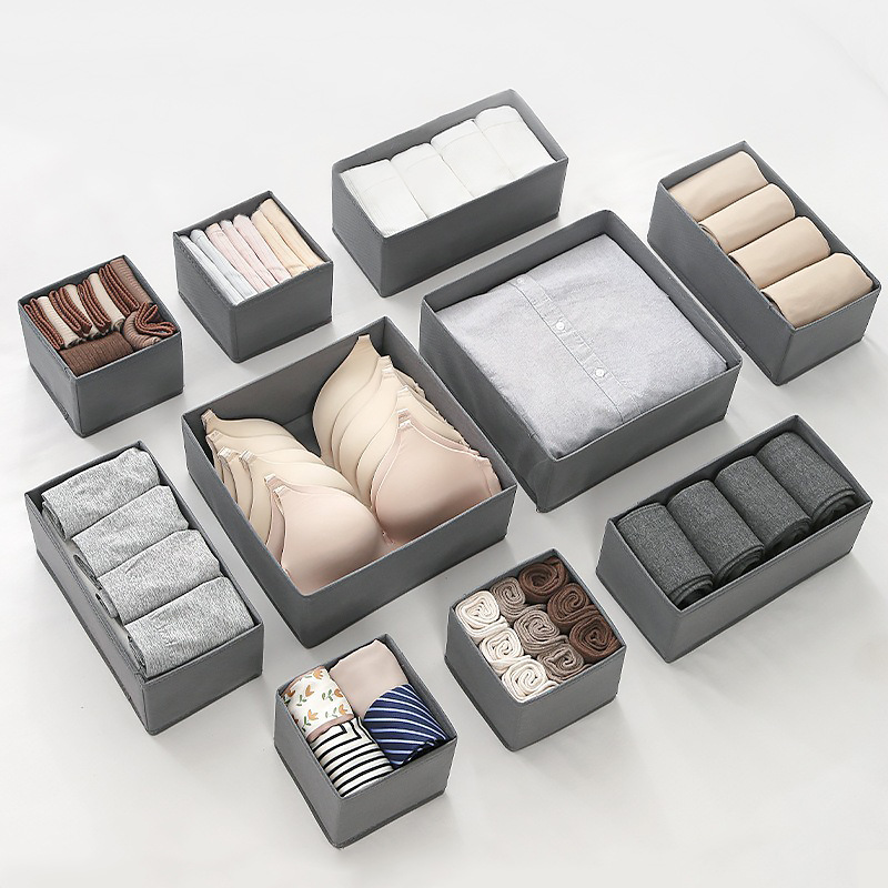 New type of clothing storage box, household foldable non-woven fabric storage box, wardrobe drawer-style clothes and underwear organization box full figure