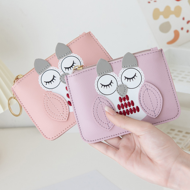 Mini, simple, cute, thin, multi-functional, large-capacity zipper coin case, key small wallet for women details Picture