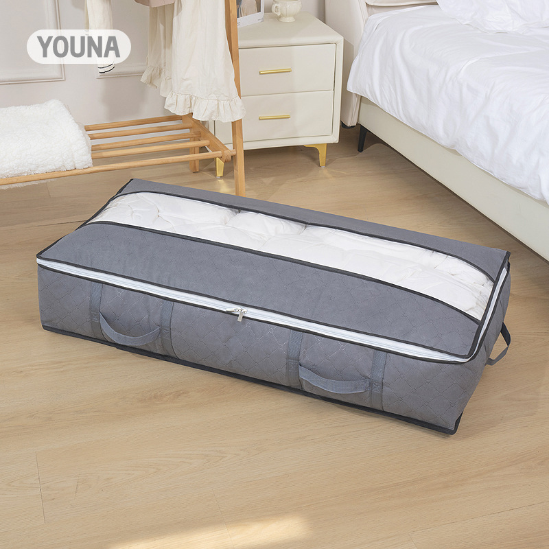 Cross-border non-woven fabric semi-open window brand new material quilt wardrobe, bed bottom cotton quilt bag, large-capacity storage bag for quilts and clothes full figure