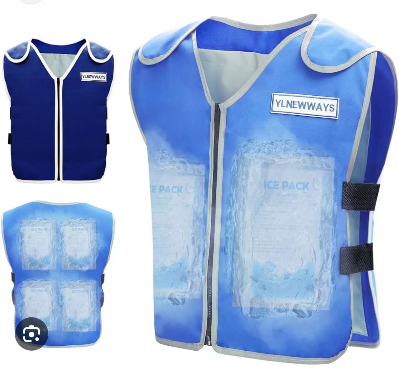 厂家直销降温冰袋马甲户外冰块背心工作服工地劳保人员制冷空调衣