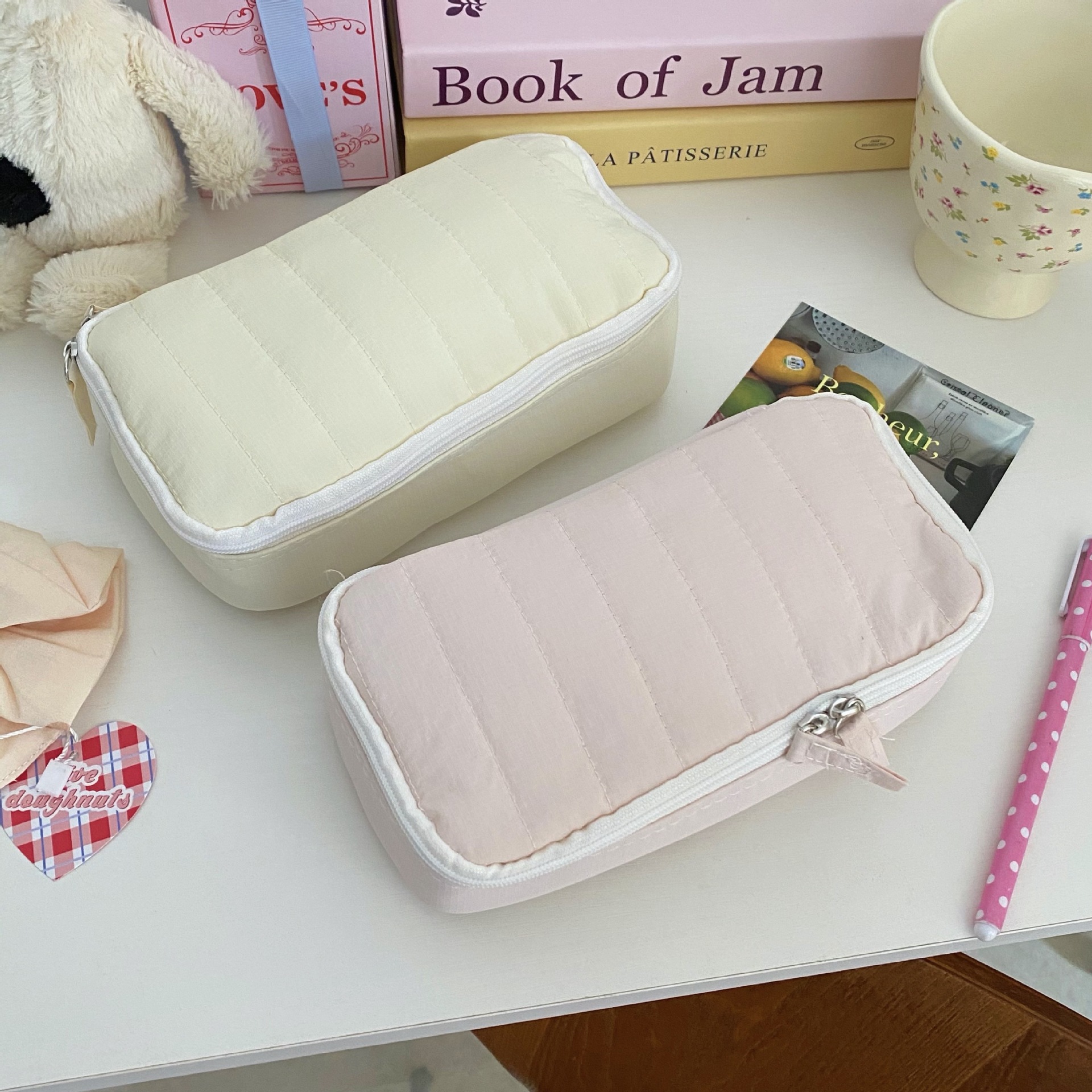 A high-appearance-level Fufu pie pen case, a large-capacity Japanese-style stationery bag for girls, a cute and girlish pencil case for primary school students Specification drawing