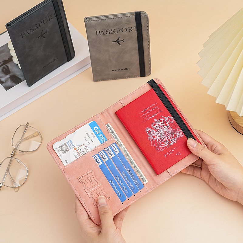 New direct sales passport bag, business document storage bag, cross-border leather strap, multi-functional document holder, air ticket holder Application Scenario