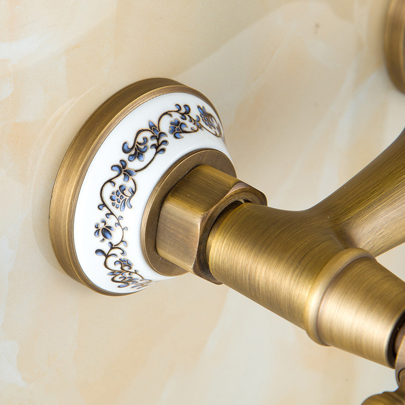 Shower head set, all-copper shower head set, faucet, bathroom antique shower head, shower head, hot and cold water countertop, faucet Specification drawing