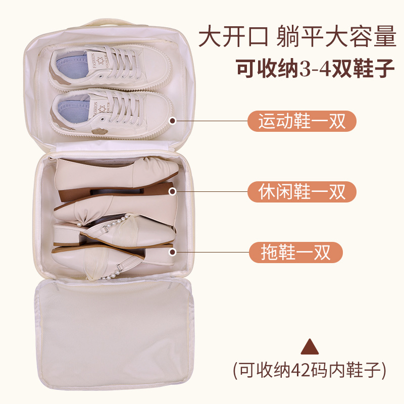 New cross-border products: Double-layer reusable luggage bag, shoe storage bag, travel waterproof shoe bag, large-capacity portable storage bag details Picture