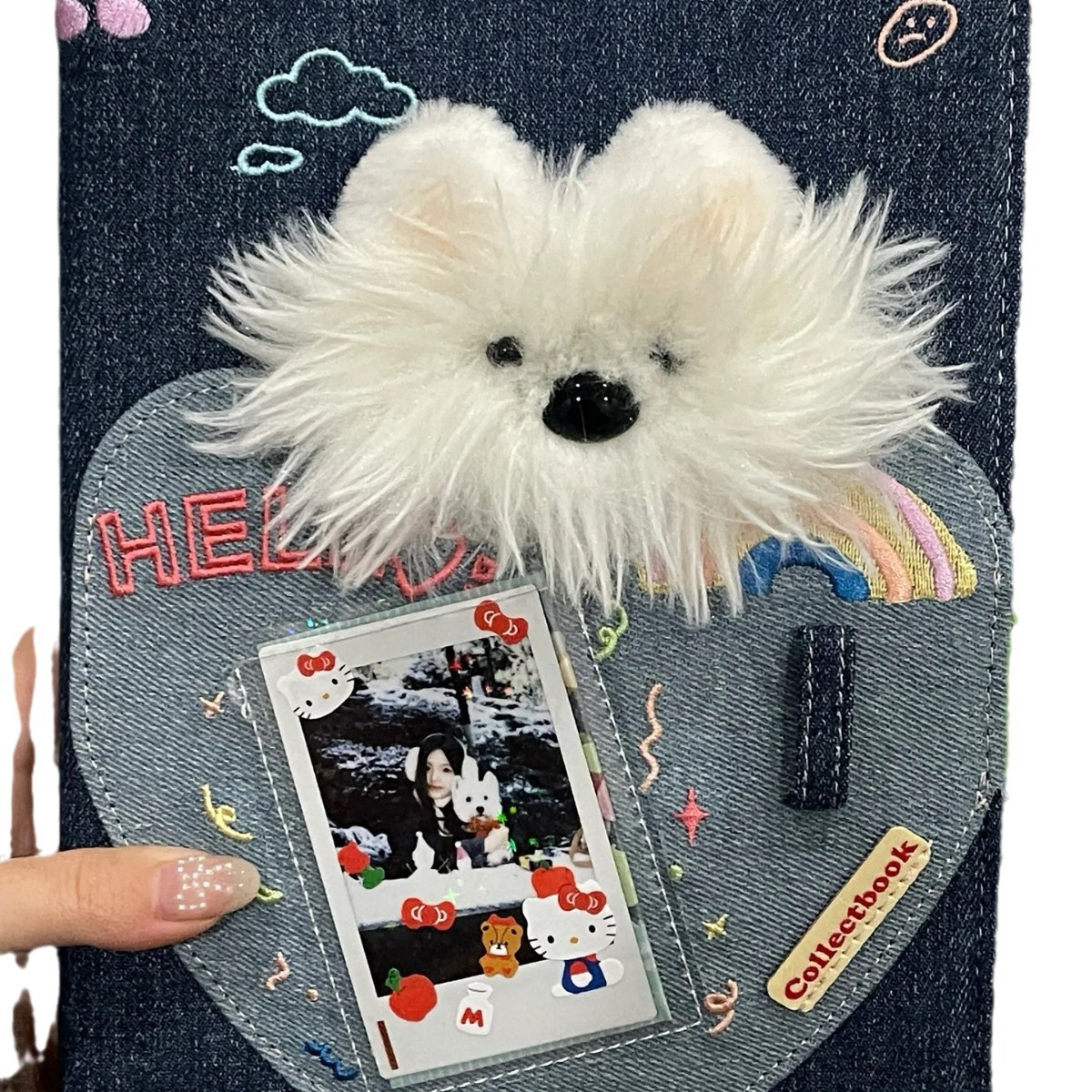 diy storage photos of the Instagram plush puppy cowboy card book a5 four-square grid loose-leaf Polaroid small card with the same style as Xiaohongshu Item Picture