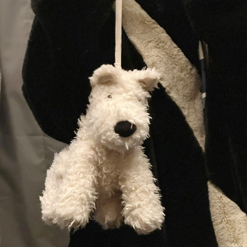 2025 New West Highland Doll Bag, Girls' cartoon plush toy doll crossbody bag, Cute puppy Bag gift Specification drawing