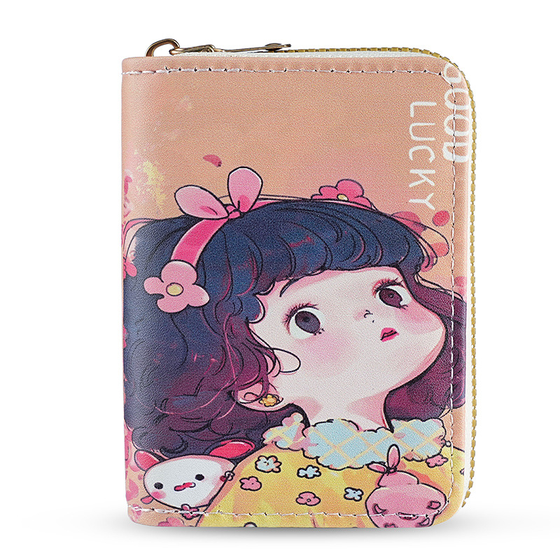 New cartoon organ card case for ladies, cute short and fashionable card holder, large-capacity multi-card slot bank card storage bag Item Picture
