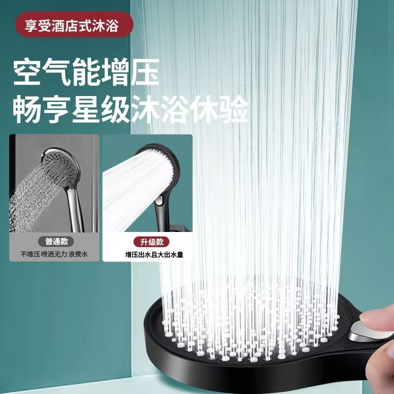 Large-area three-speed pressurized shower head, enhanced and increased water output for showers, bath faucet, and shower showerhead Application Scenario