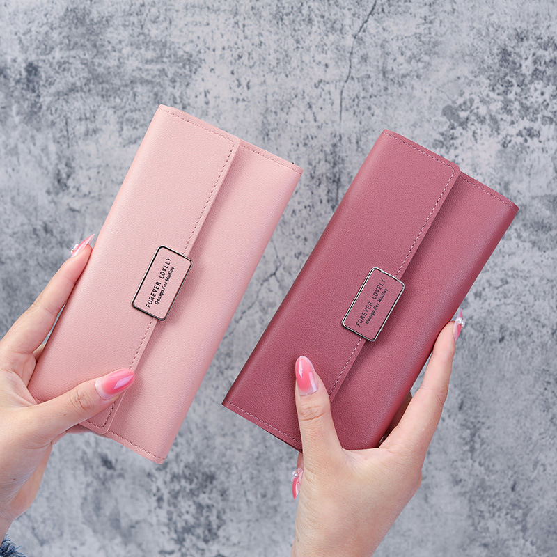 Long ladies' wallet, large-capacity clutch, multi-functional multi-compartment zipper bag, wallet, lightweight storage Specification drawing