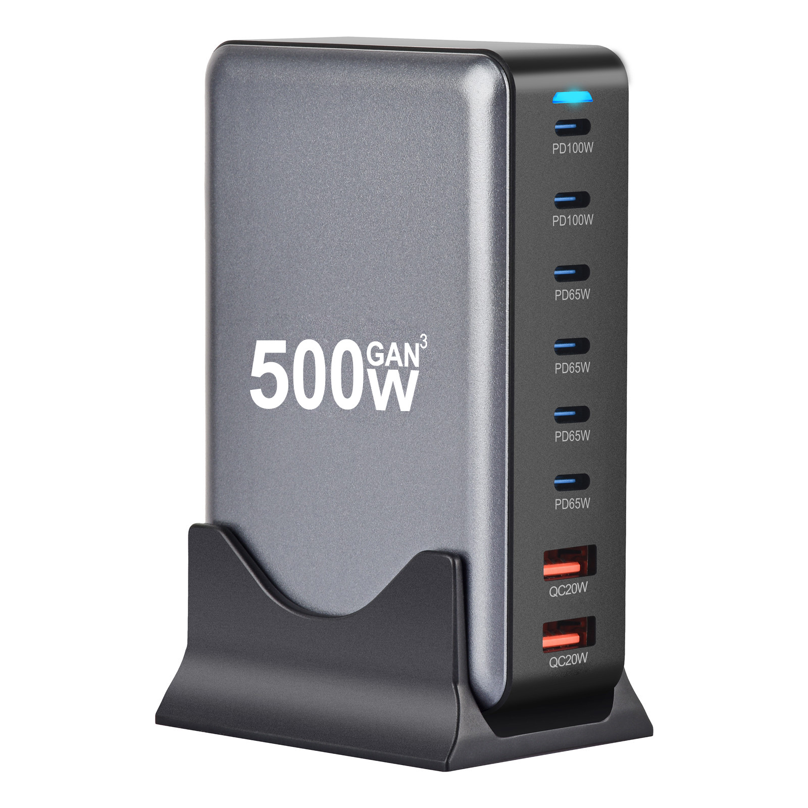 320W desktop PD charger 4C4A gan multi-port desktop charger, new 440W mobile phone and computer adapter Specification drawing