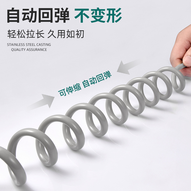 Toilet spray gun, thickened telescopic water pipe, telephone line spring water pipe, feminine washbasin, cold and hot water shower, showerhead hose details Picture