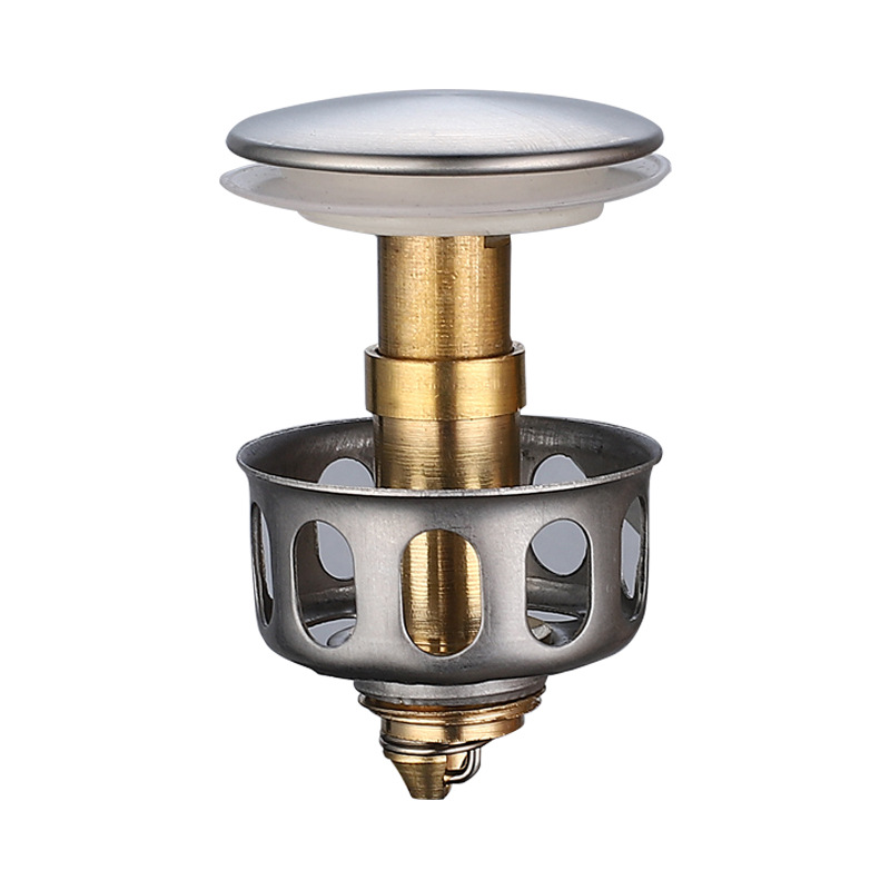 Washbasin drain, spring core, washbasin, washbasin leakage plug, water blocking cover, washbasin, stainless steel water drain accessories Item Picture