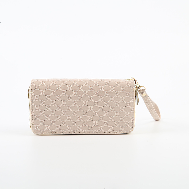Double-zipper high-gloss printed zipper bag for ladies, fashionable long phone bag, business card bag, and hold the wallet together Item Picture