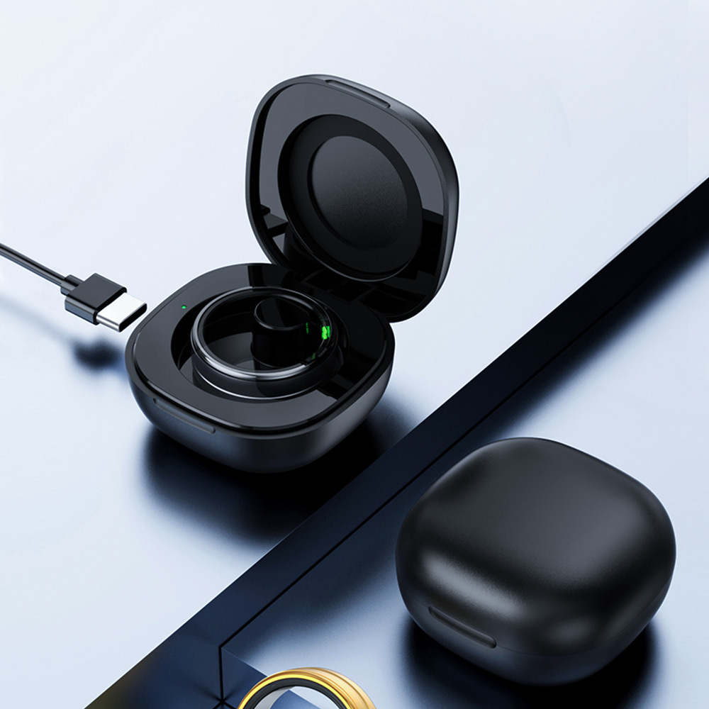 Cross-border bestseller mini smart ring charging case, magnetic charging, factory direct sales, universal model with built-in battery on the market details Picture