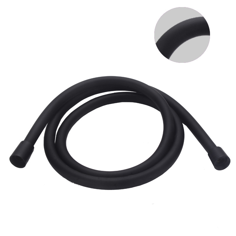 Cross-border e-commerce black shower hose, PVC showerhead, shower pipe, explosion-proof and anti-entanglement, bathroom showerhead water inlet pipe Item Picture