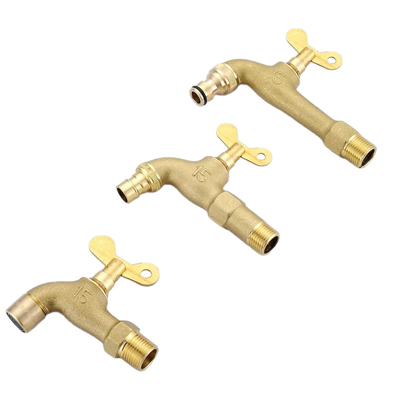 All-copper key faucet with lock, outdoor additional lock, anti-freezing, universal, ordinary washing machine, car wash, pacifier, watering flowers details Picture