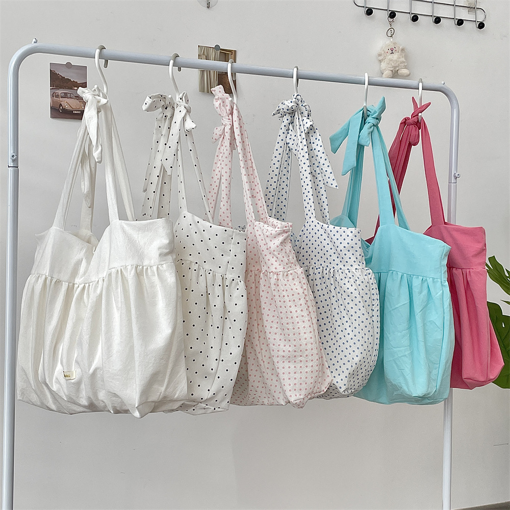 5291 laid-back style pleated skirt, strap, single-shoulder bag, large capacity underarm bag, Korean canvas bag, new Spring and summer style bag full figure