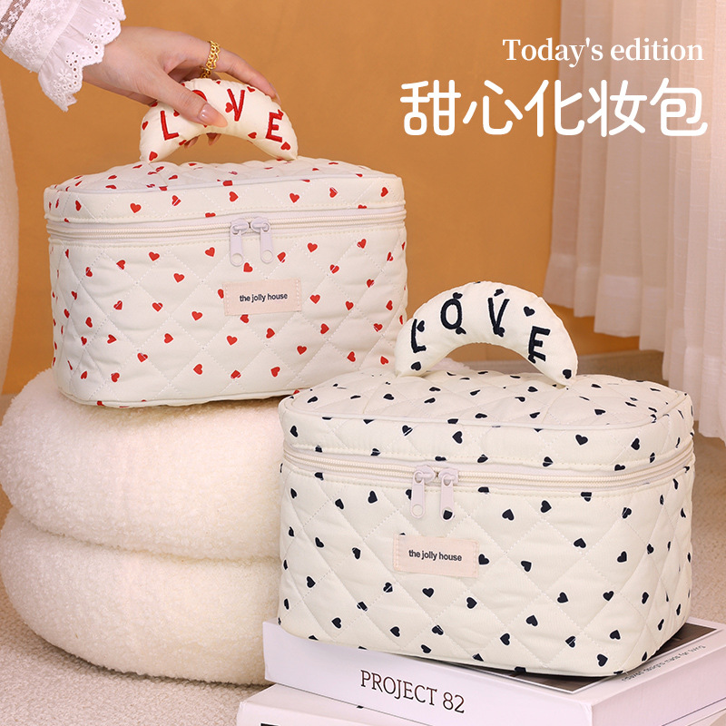 New Sweetheart makeup bag, large-capacity, multi-functional, high-end travel toiletry bag, cosmetics storage bag full figure