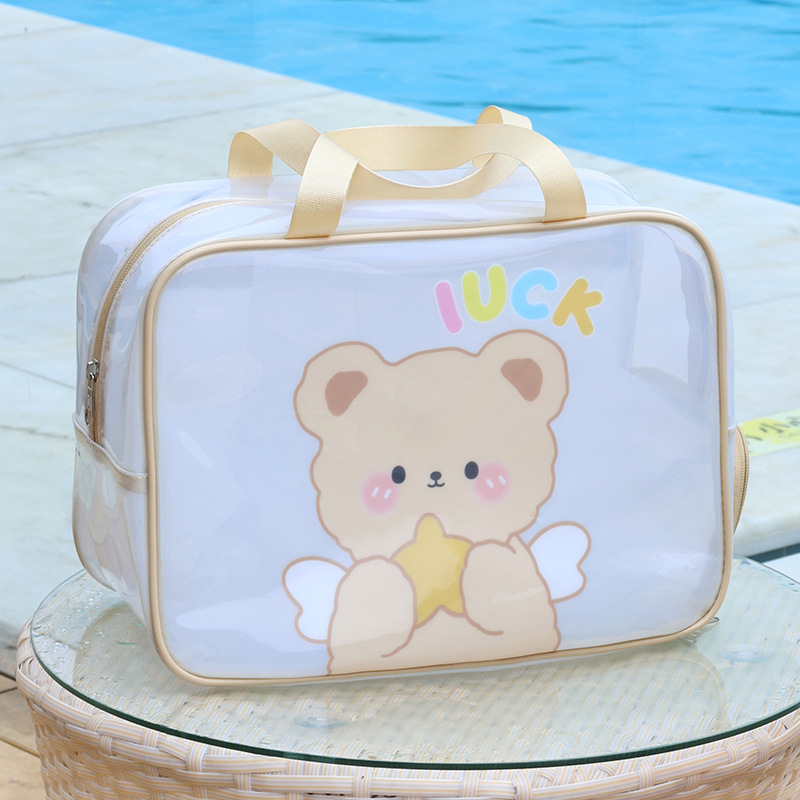 New travel makeup bag, large-capacity beach bag, dry and wet separated fitness swimming bag, cartoon storage bag Application Scenario