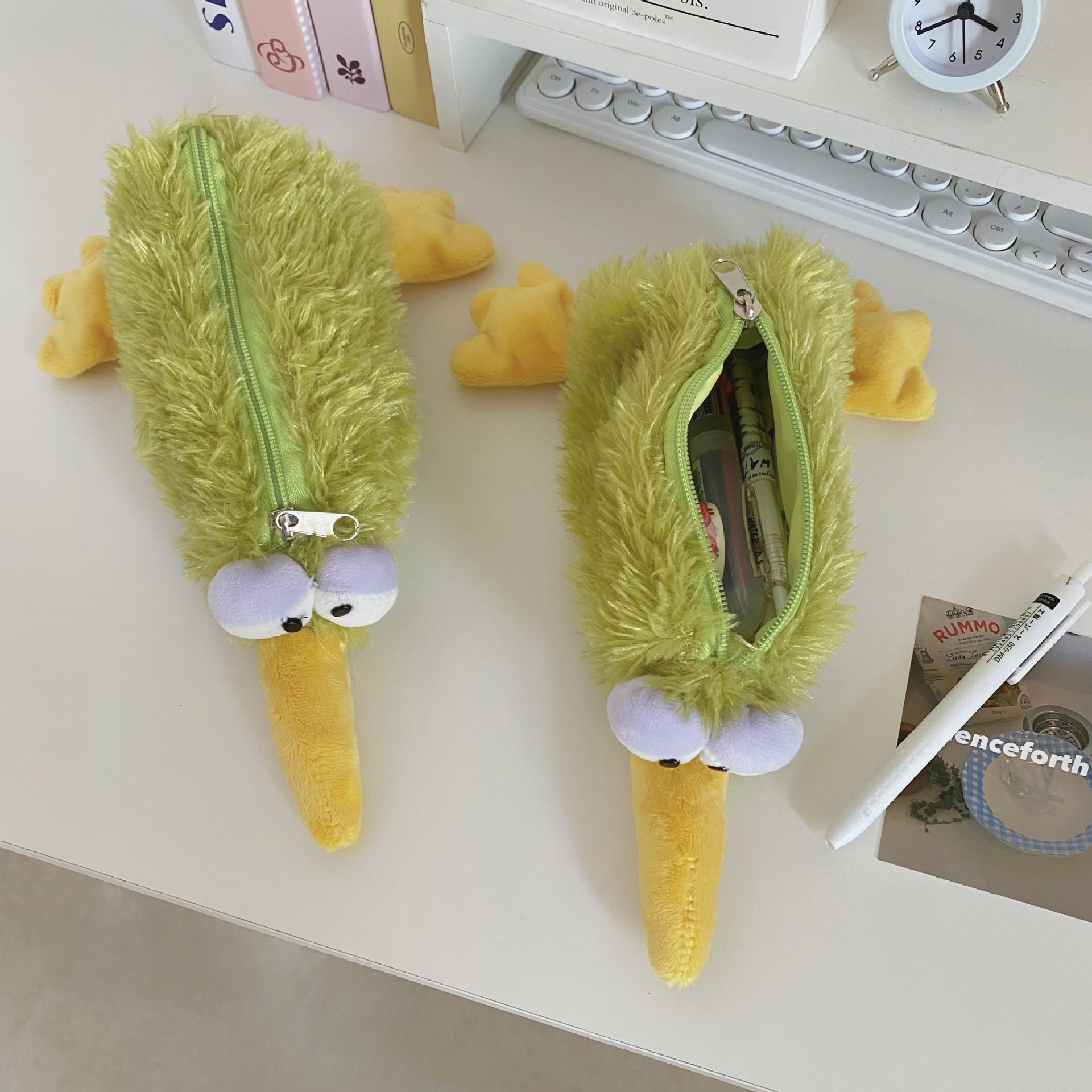 Xiaohongshu's same style ~ Kiwi Bird pencil case, high appearance level, junior high school girls' stationery box, cute large capacity pencil case for girls details Picture