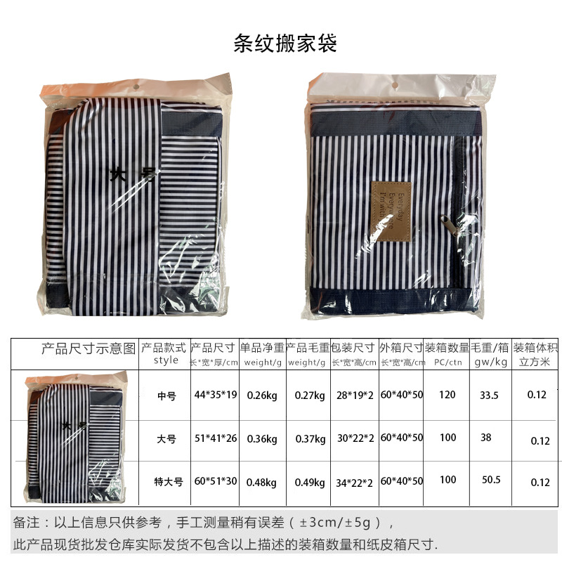 Waterproof bags, travel bags, moving bags, luggage packing bags, Oxford cloth, moving clothes sorting bags, luggage storage bags details Picture