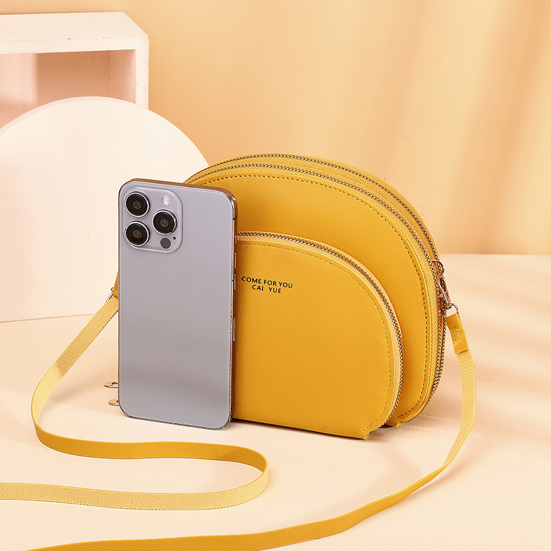 Fashionable women's bag, multi-layered single-shoulder crossbody bag, versatile and trendy mobile phone bag, women's wallet, large-capacity light crossbody bag Specification drawing