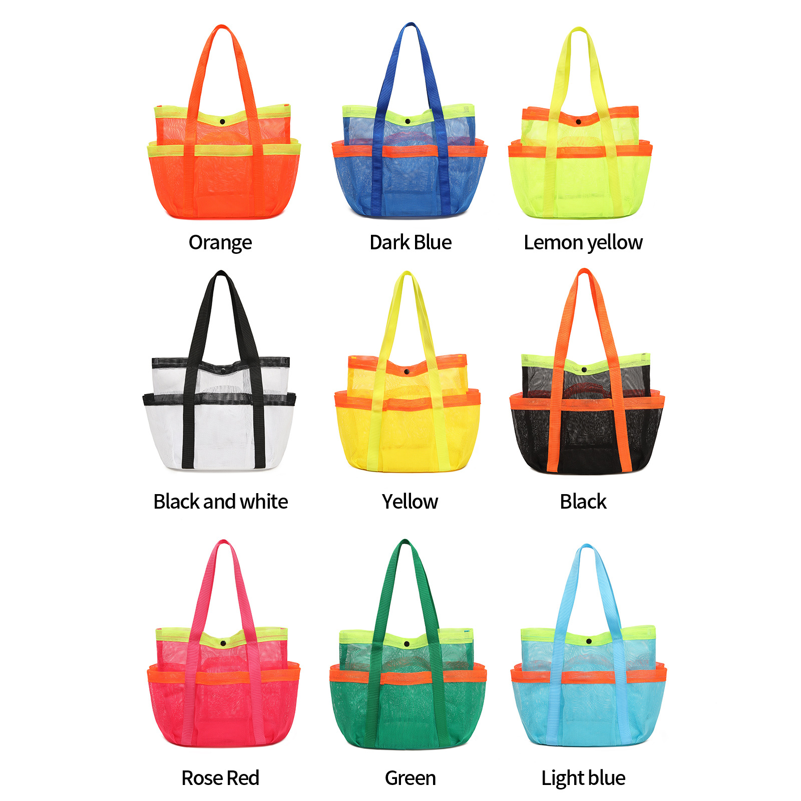 New cross-border Amazon multi-pocket large capacity hand-held swimming bag net pocket beach swimming net with many options Application Scenario