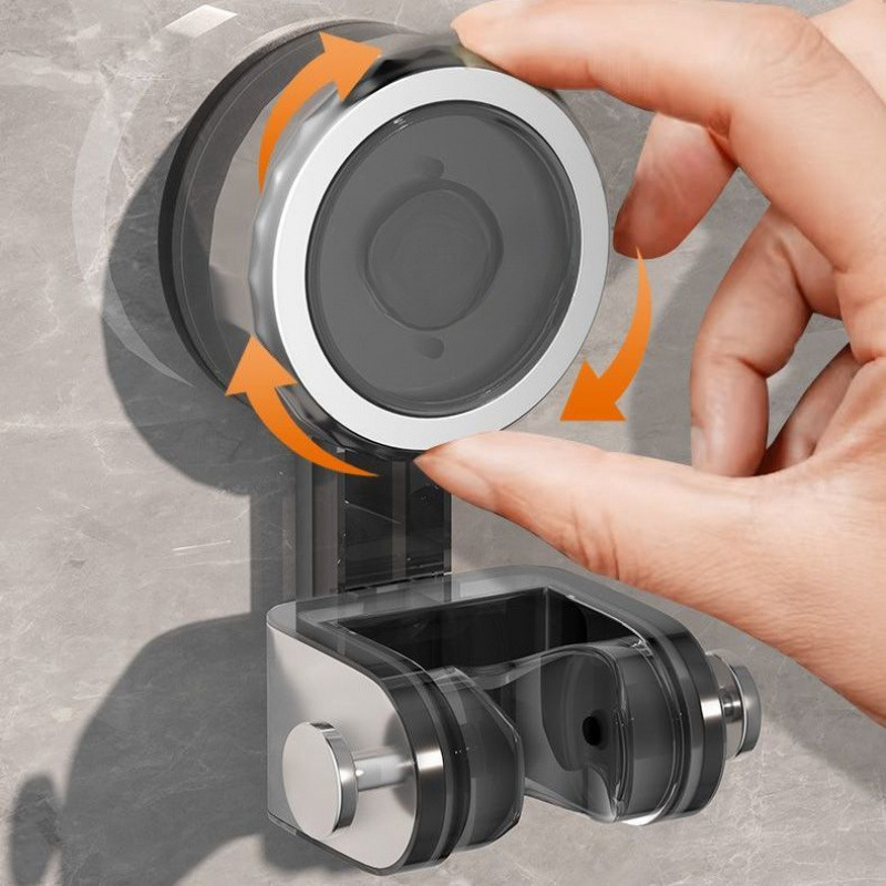 Non-drilling suction cup showerhead stand, universal rotating adjustable showerhead, bathroom base Specification drawing