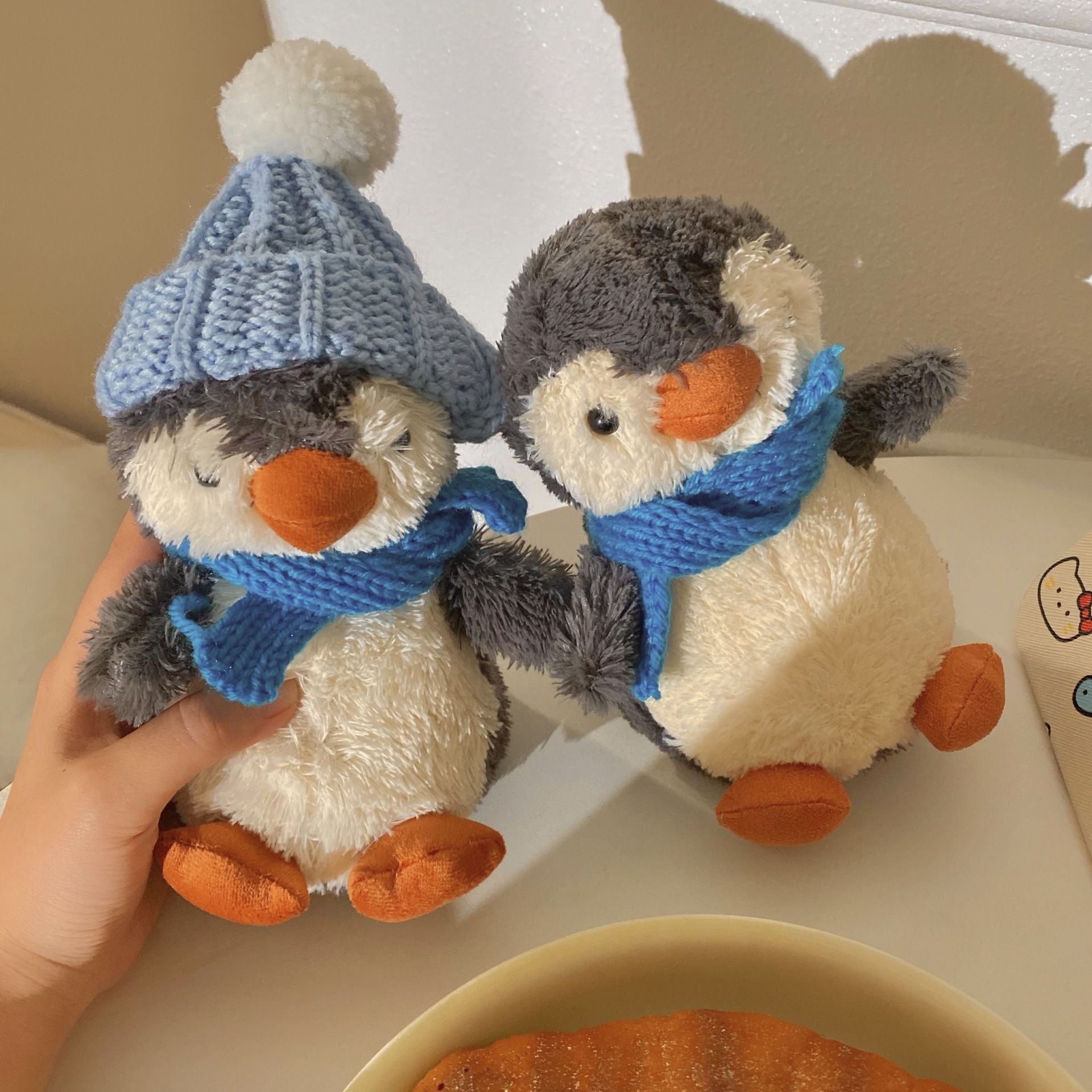 New Peanut penguin! Cute mini soothing doll, plush toy for sleeping, creative souvenir for girls details Picture