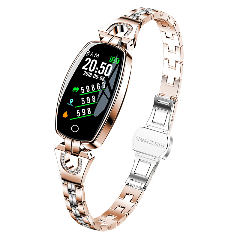 H8 Smart bracelet, waterproof high-definition color screen, weather forecast, waterproof heart rate and blood pressure, health detection, women's watch full figure