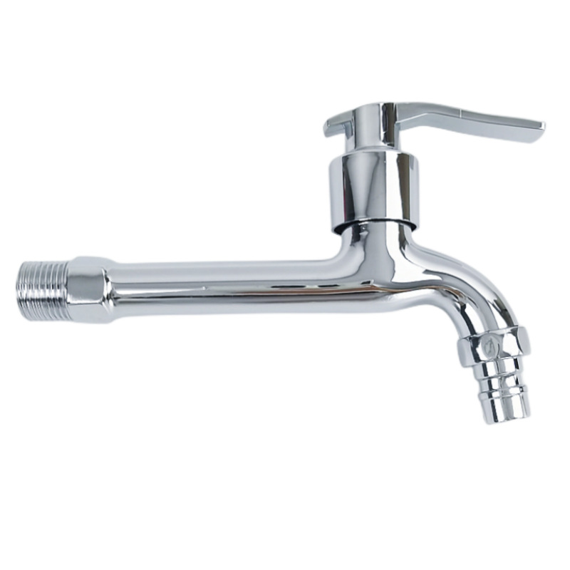 17cm long 4-minute pointed nozzle quick-opening washing machine faucet, extended mop sink, copper core DN15 faucet manufacturer Item Picture