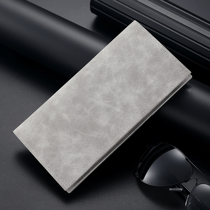 Men's wallet, long, ultra-thin, youth multi-slot casual wallet card case, Japanese and Korean trendy student personality retro wallet Specification drawing