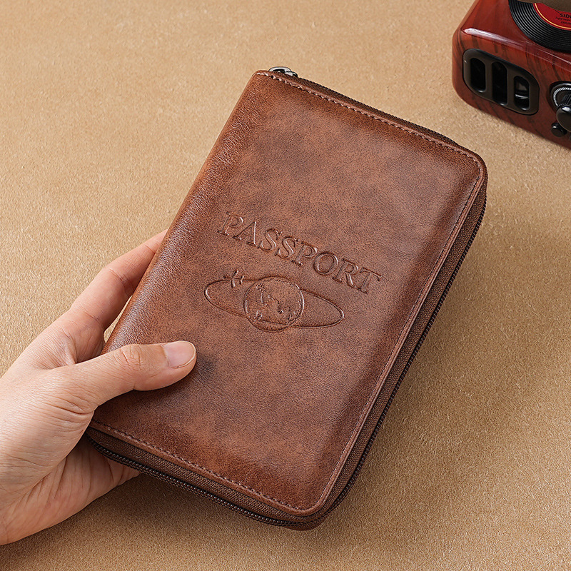 Cross-border 2024 new anti-theft passport clip, long travel passport bag with zipper, multi-functional storage document bag Application Scenario