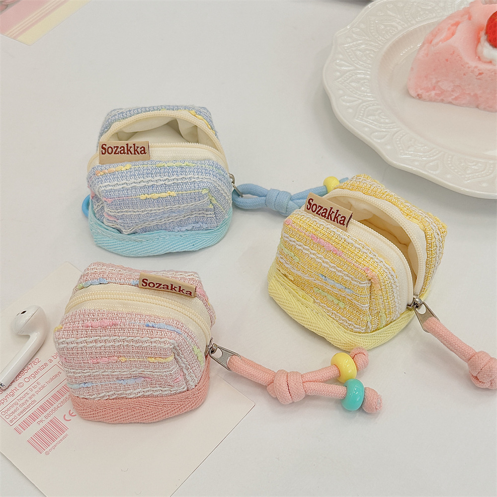 410312 Xiaoxiangfeng is cute and portable, suitable for storing soft fabric cases of Apple wireless Bluetooth headphones Specification drawing