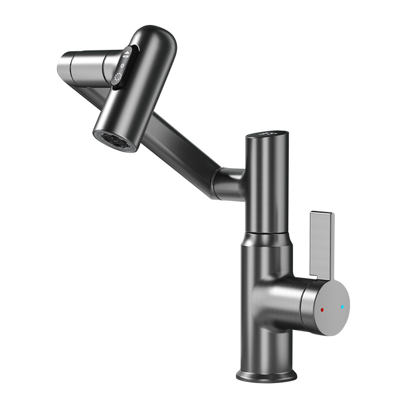 【 E-commerce dropshipping 】 Bathroom washbasin, washbasin, rotating multi-functional digital display pull-out faucet Item Picture