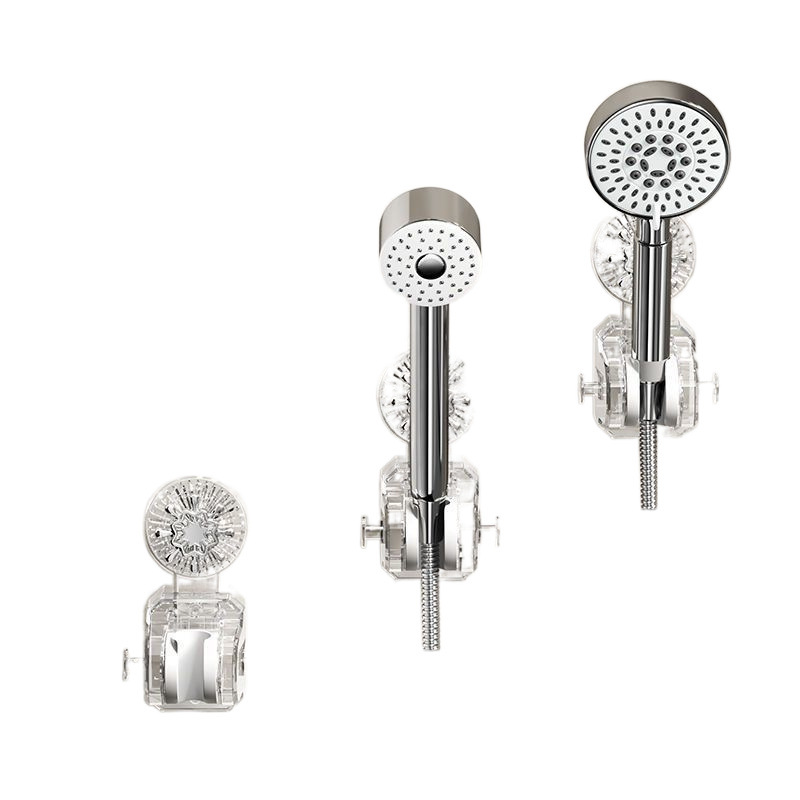 Self-adhesive adjustable suction cup shower head stand, universal bathroom, no need for drilling, wall-mounted shower head bracket Item Picture