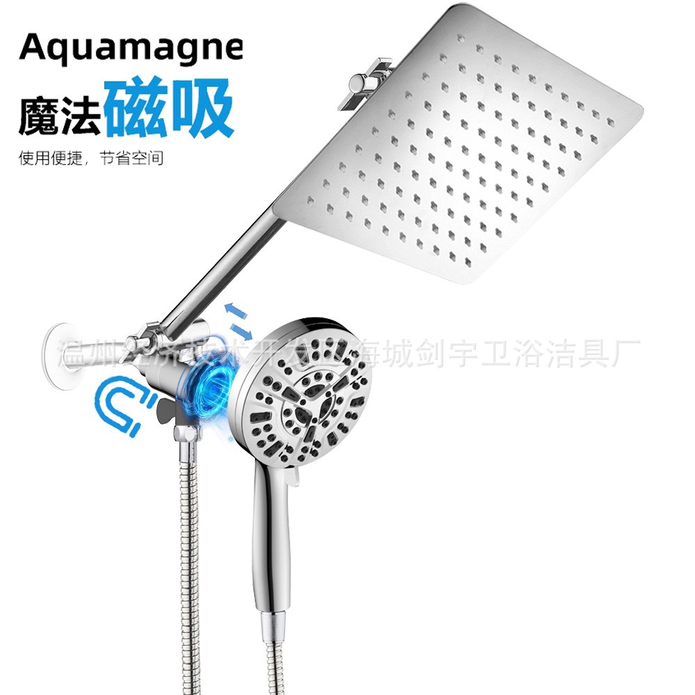6-inch, 8-inch, 10-inch, 12-inch, 16-inch 201 stainless steel chrome-plated square shower top, pressurized shower head, bathhouse bath pool details Picture