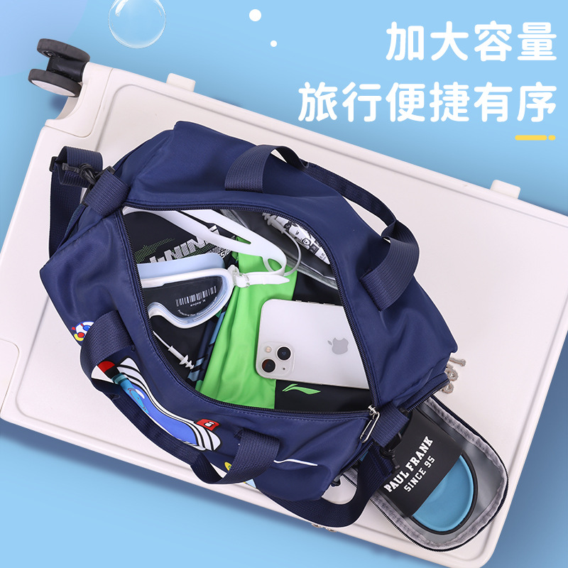 Children's professional swimming bag with dry and wet separation, waterproof for boys and girls, student travel single-shoulder large-capacity dedicated storage bag Specification drawing